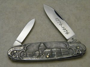Vintage J.A. Henckels Germany 0802 Bicentennial Metal Souvenir Pen Knife - NIB