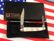 Zwilling J A Henckels 2 Blade Half (1/2) Whittler Knife w/ Fiery Mother of Pearl Handles - NOS Zwilling J A Henckels 2 Blade Half (1/2) Whittler Knife w/ Fiery Mother of Pearl Handles - NOS