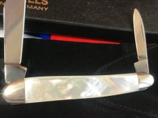 Zwilling J A Henckels 2 Blade Half (1/2) Whittler Knife w/ Fiery Mother of Pearl Handles - NOS Zwilling J A Henckels 2 Blade Half (1/2) Whittler Knife w/ Fiery Mother of Pearl Handles - NOS