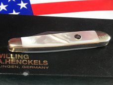 Zwilling J A Henckels 2 Blade Half (1/2) Whittler Knife w/ Fiery Mother of Pearl Handles - NOS Zwilling J A Henckels 2 Blade Half (1/2) Whittler Knife w/ Fiery Mother of Pearl Handles - NOS
