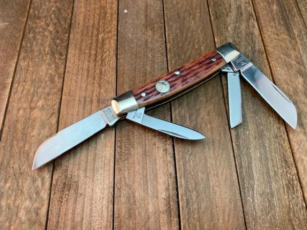 Hen and Rooster 4 Blade Congress Honey Comb Bone Made in Solingen Germany Hen and Rooster 4 Blade Congress Honey Comb Bone Made in Solingen Germany