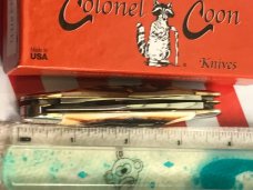 Colonel Coon (by Queen) Equal End Cigar Stockman w/ Great Stag Handles -NOS