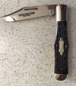 VINTAGE BONE WINCHESTER USA #1920 1990 COKE BOTTLE FOLDING HUNTER/POCKET KNIFE/NOS/SWEET to THE BONE