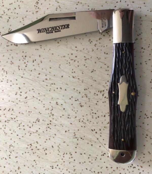 VINTAGE BONE WINCHESTER USA #1920 1990 COKE BOTTLE FOLDING HUNTER/POCKET KNIFE/NOS/SWEET to THE BONE