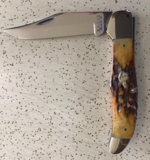 VINTAGE STAG KA-BAR “DOGS HEAD” UNION CUT CO OLEAN NY XII/77 1977 FOLDING HUNTER/POCKET KNIFE/NOS VINTAGE STAG KA-BAR “DOGS HEAD” UNION CUT CO OLEAN NY XII/77 1977 FOLDING HUNTER/POCKET KNIFE/NOS