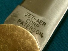 JET AER CORP PATERSON NJ G-96 992 JAPAN LOCKBACK FOLDING POCKET KNIFE KNIVES OLD JET AER CORP PATERSON NJ G-96 992 JAPAN LOCKBACK FOLDING POCKET KNIFE KNIVES OLD