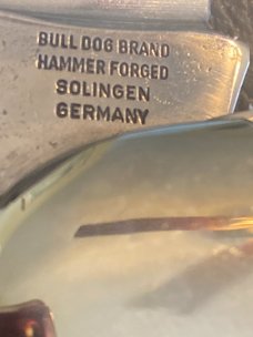 1983 Bulldog Brand Solingen Germany Super Fat & Super Gmarly Stag Hamdles Folding Hunter War Hawk 1983 Bulldog Brand Solingen Germany Super Fat & Super Gmarly Stag Hamdles Folding Hunter War Hawk