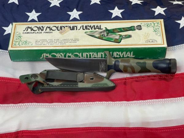 Vintage Parker Smoky Mountain Survival / Boot knife (K-363 c) w/ Sheath -Quick Release Sheath -Mint Vintage Parker Smoky Mountain Survival / Boot knife (K-363 c) w/ Sheath -Quick Release Sheath -Mint