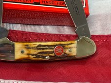 Vintage J A Henckels 2 Blade Canoe w/ Great Stag Handles +Red Shield & Blade Etch - NM -NICE ONE! Vintage J A Henckels 2 Blade Canoe w/ Great Stag Handles +Red Shield & Blade Etch - NM -NICE ONE!