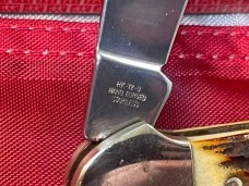 Vintage J A Henckels 2 Blade Canoe w/ Great Stag Handles +Red Shield & Blade Etch - NM -NICE ONE! Vintage J A Henckels 2 Blade Canoe w/ Great Stag Handles +Red Shield & Blade Etch - NM -NICE ONE!