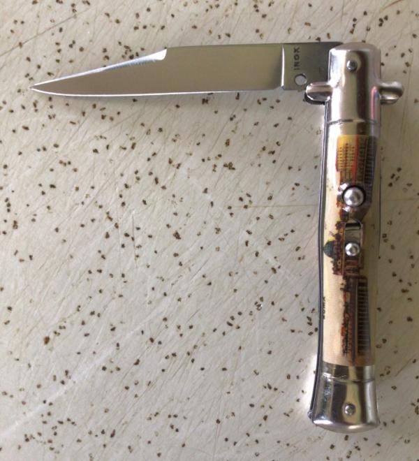 VINTAGE INOX ITALIAN STILETTO STYLE SWITCHBLADE/VERY SWEET LOOKING & WORKING KNIFE 