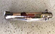 VINTAGE INOX ITALIAN STILETTO STYLE SWITCHBLADE/VERY SWEET LOOKING & WORKING KNIFE 