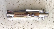 VINTAGE INOX ITALIAN STILETTO STYLE SWITCHBLADE/VERY SWEET LOOKING & WORKING KNIFE 