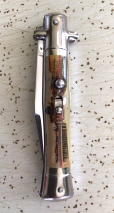 VINTAGE INOX ITALIAN STILETTO STYLE SWITCHBLADE/VERY SWEET LOOKING & WORKING KNIFE 