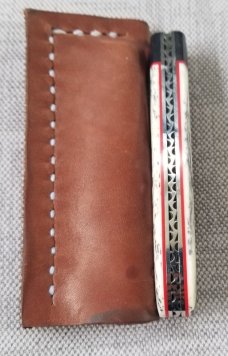 K'roo Custom Giraffe bone Slimline wharnie Knife, NEW,W/ slip, 4"giiraffe bone..denim micarta K'roo Custom Giraffe bone Slimline wharnie Knife, NEW,W/ slip, 4"giiraffe bone..denim micarta