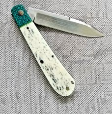 K'roo Custom Giraffe Bone Zulu Knife,NEW,W/ slip, 4".. real micarta....liners..spacers..filework K'roo Custom Giraffe Bone Zulu Knife,NEW,W/ slip, 4".. real micarta....liners..spacers..filework