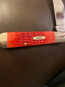 Case XX 1889-1989 R61991/2 SS Tested XX Centennial #339 Red Bone Handle Rail Splitter With 1 Bladeo Case XX 1889-1989 R61991/2 SS Tested XX Centennial #339 Red Bone Handle Rail Splitter With 1 Bladeo