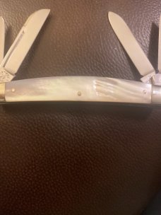 Vintage 70"S Kissing Crane Robi Klaas Solingen Germany Mother Of Pearl Congress With 4 Blades Rare