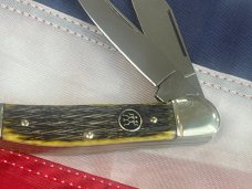 J A Henckels Copperhead Pocket Knife w Green Bone Handles +Black Shield -NOS J A Henckels Copperhead Pocket Knife w Green Bone Handles +Black Shield -NOS