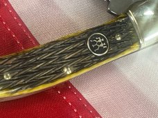 J A Henckels Copperhead Pocket Knife w Green Bone Handles +Black Shield -NOS J A Henckels Copperhead Pocket Knife w Green Bone Handles +Black Shield -NOS