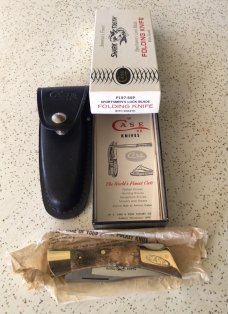 VINTAGE CASE XX 7197 1972 “CURLY MAPLE” “SHARK TOOTH” FOLDING LOCKBACK KNIFE/NOS/ “ BEAUTIFUL “