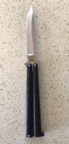 VINTAGE 1985 PACIFIC CUT CORP JAPAN “BALI SONG” INTERNATIONAL SERIES BUTTERFLY KNIFE/“SWEET PIECE” VINTAGE 1985 PACIFIC CUT CORP JAPAN “BALI SONG” INTERNATIONAL SERIES BUTTERFLY KNIFE/“SWEET PIECE”