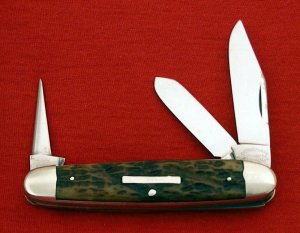 CATTARAUGUS CUTLERY CO LITTLE VALLEY NY 3299 Genuine Bone CATTLE STOCKMAN Punch Knife 1886/1963