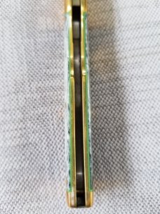 K'roo Custom Giraffe bone Native Knife, NEW,W/ slip, 4" closed Brass filework work K'roo Custom Giraffe bone Native Knife, NEW,W/ slip, 4" closed Brass filework work