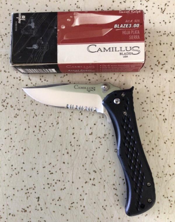 VINTAGE CAMILLUS BLAZE 3.00 “ASSISTED” LINER LOCK POCKET KNIFE/DARRELL RALPH DESIGN/ SWEET VINTAGE CAMILLUS BLAZE 3.00 “ASSISTED” LINER LOCK POCKET KNIFE/DARRELL RALPH DESIGN/ SWEET