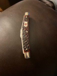 1978 Robi Klaas Kissing Crane Solingen Germanr 1749XVlll Red Bone Congress With 4 Blades & Sheild 1978 Robi Klaas Kissing Crane Solingen Germanr 1749XVlll Red Bone Congress With 4 Blades & Sheild