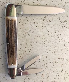 VINTAGE STAG BULLDOG BRAND HAMMER FORGED GERMANY 1998 ANGLO SAXON WHITTLER “NEW ORLEANS KNIFE”/MINT VINTAGE STAG BULLDOG BRAND HAMMER FORGED GERMANY 1998 ANGLO SAXON WHITTLER “NEW ORLEANS KNIFE”/MINT