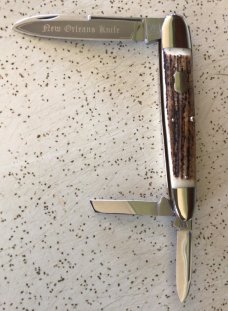 VINTAGE STAG BULLDOG BRAND HAMMER FORGED GERMANY 1998 ANGLO SAXON WHITTLER “NEW ORLEANS KNIFE”/MINT VINTAGE STAG BULLDOG BRAND HAMMER FORGED GERMANY 1998 ANGLO SAXON WHITTLER “NEW ORLEANS KNIFE”/MINT