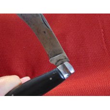 VINTAGE OLD SOUTHINGTON CUT. CO. CURVED MARK SOUTHINGTON CONN. FLAT BUTT HAWKBILL KNIFE 1867/1905 VINTAGE OLD SOUTHINGTON CUT. CO. CURVED MARK SOUTHINGTON CONN. FLAT BUTT HAWKBILL KNIFE 1867/1905