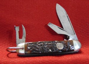 VINTAGE EXC. PLUS USED CONDITION REMINGTON UMC RS4783 SCOUT KNIFE 1924/1933