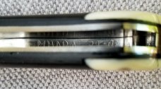 Mhara Custom Native Knife,Hippo Ivory Bolsters N690,4"NEW W/ slip & box & coa...black G10 scales 