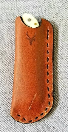 Mhara Custom Native Knife,Hippo Ivory Bolsters N690,4"NEW W/ slip & box & coa...black G10 scales 