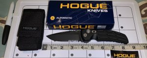 Hogue EX-A01 Automatic Tactical Folding Serrated DROP POINT  BLADE Knife MSRP $279