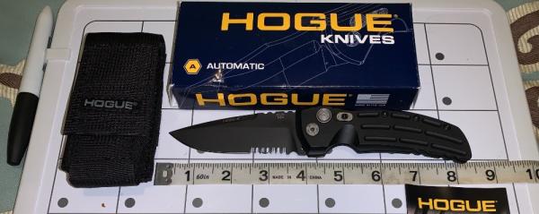 Hogue EX-A01 Automatic Tactical Folding Serrated DROP POINT  BLADE Knife MSRP $279