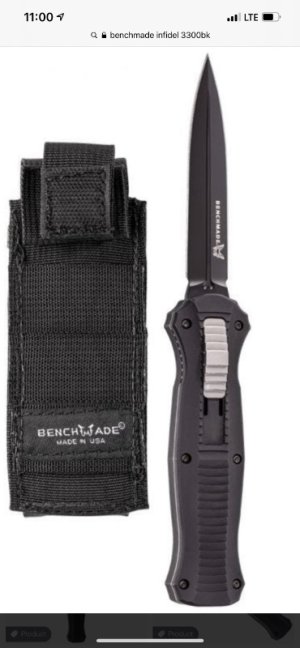 Benchmade INFIDEL Dagger OTF Auto Knife (3.91" Black) $515 MSRP     