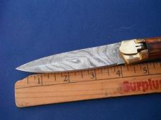 Beautiful Damascus Automatic Knife. Excellent condition, beautiful scales! Striking Damascus pattern Beautiful Damascus Automatic Knife. Excellent condition, beautiful scales! Striking Damascus pattern