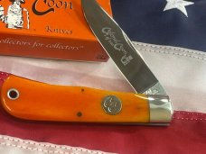 Colonel Coon Large Mountain Man Lock Back Hunting Pocket Knife w Bone Handles & One of 200 +Orig Box