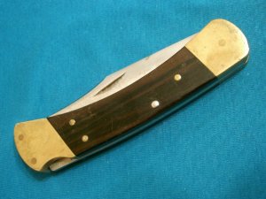 VINTAGE 70'S 2 DOT BUCK 110 USA LOCKBACK FOLDING HUNTER HUNTING SKINNING POCKET KNIFE KNIVES