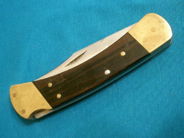 VINTAGE 70'S 2 DOT BUCK 110 USA LOCKBACK FOLDING HUNTER HUNTING SKINNING POCKET KNIFE KNIVES