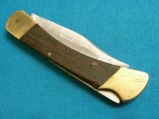 VINTAGE 1960'S 2 LINE 3 PIN INVERTED STAMP 110 BUCK USA LOCKBACK FOLDING HUNTER POCKET KNIFE KNIVES VINTAGE 1960'S 2 LINE 3 PIN INVERTED STAMP 110 BUCK USA LOCKBACK FOLDING HUNTER POCKET KNIFE KNIVES