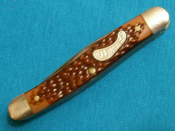VINTAGE FRONTIER 4221 IMPERIAL USA TRAPPER FOLDING POCKET KNIFE KNIVES OLD