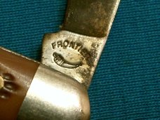 VINTAGE FRONTIER 4221 IMPERIAL USA TRAPPER FOLDING POCKET KNIFE KNIVES OLD