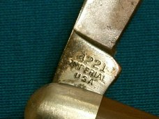 VINTAGE FRONTIER 4221 IMPERIAL USA TRAPPER FOLDING POCKET KNIFE KNIVES OLD