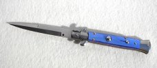 NEW 9" FRANK BELTRAME ACRYLIC BLUE PEARL ITALIAN STILETTO 
