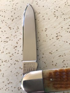 VINTAGE BONE CASE/WINCHESTER CLASSICS 1990 62091 LARGE SLEEVEBOARD POCKET KNIFE/NOS/HONEY SWEET PC