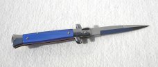 NEW 9" FRANK BELTRAME ACRYLIC BLUE PEARL ITALIAN STILETTO  